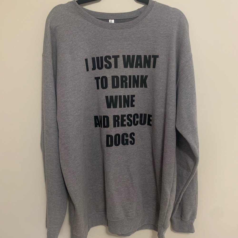 Grey crew neck sweater L never worn